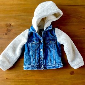 Toddler - GAP jean sherpa jacket